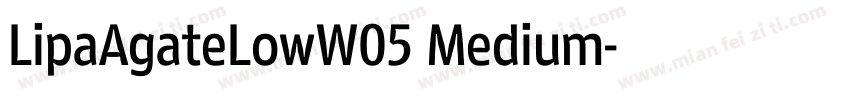 LipaAgateLowW05 Medium字体转换